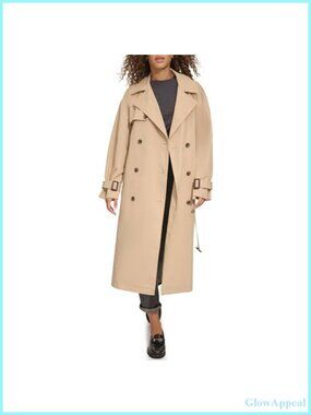 Waterproof Belted Trench Coat with Removable Belt